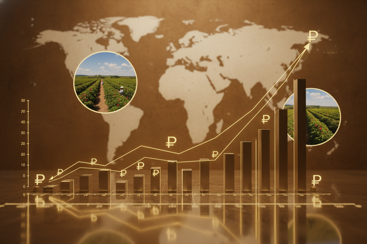 Динамика роста цен на кофе в российских рублях и влияние мировых факторов