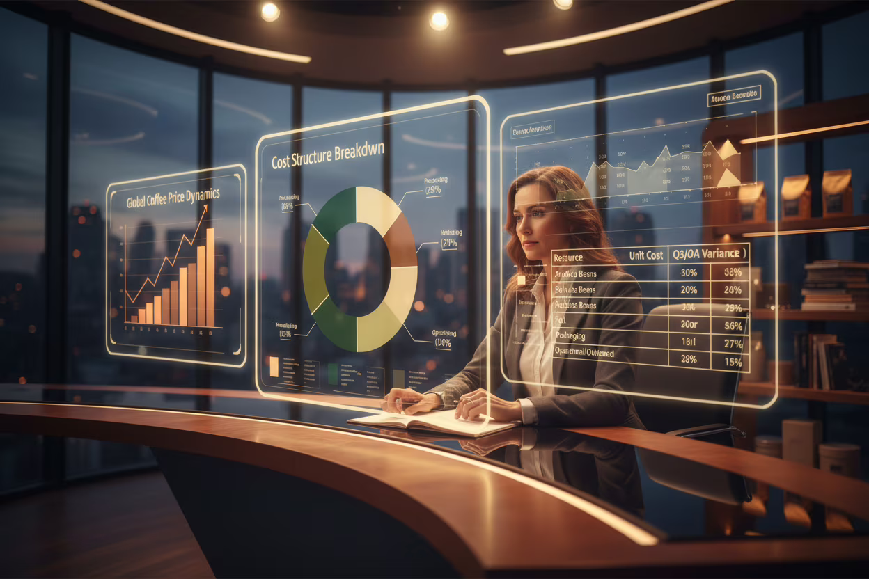 Инфографика динамики цен на натуральный и растворимый кофе 2024-2025 годов