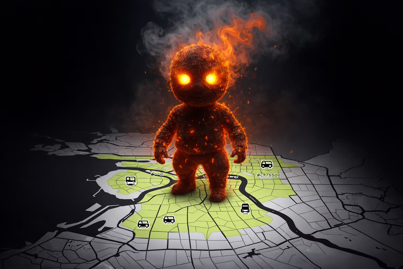 Тепловая карта зон доставки для расчёта стоимости открытия ПВЗ в Санкт-Петербурге