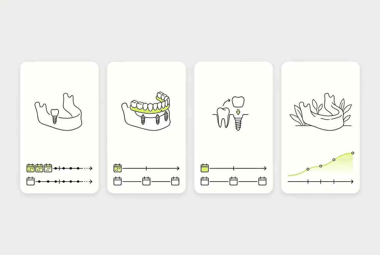 Сравнение методов имплантации и сроков восстановления